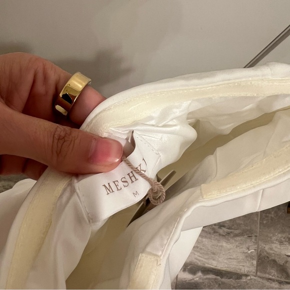 NWT Meshki Meredith Bow Mini Dress - Picture 8 of 9